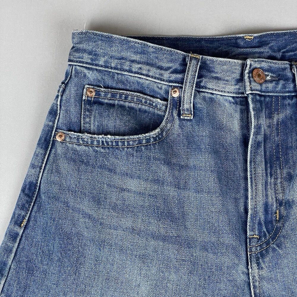 Gap Barrell Short Taper High Rise Jeans Women’s 28/6 Medium Indigo Bohemian - Picture 14 of 16